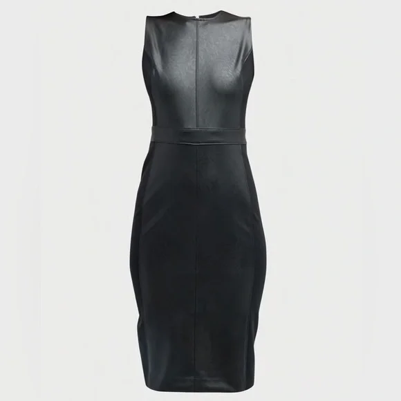 leather dress 14 Olivia Black Vegan Leather Dress